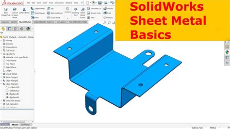 add sheet metal toolbar solidworks|sheet metal modeling in SolidWorks.